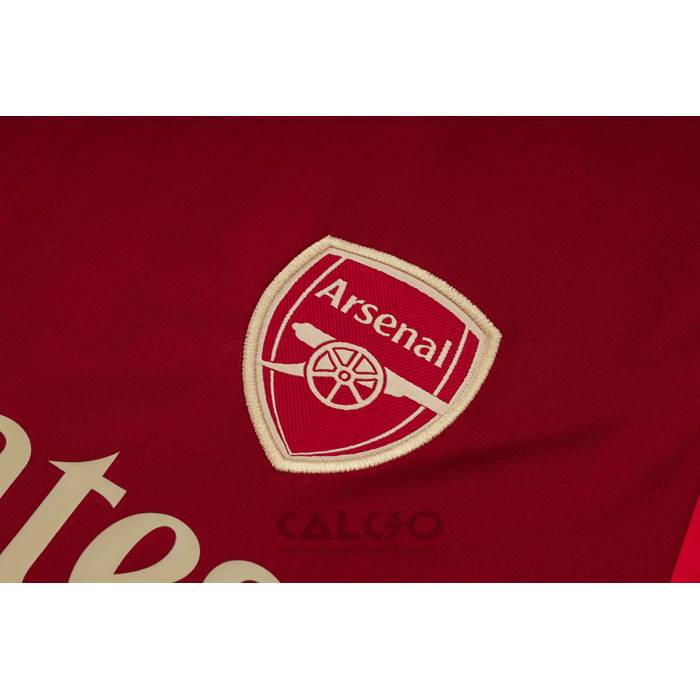 Tuta da Track Arsenal Manica Corta 2023-2024 Rosso - Pantaloncini